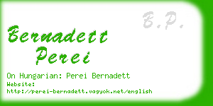 bernadett perei business card